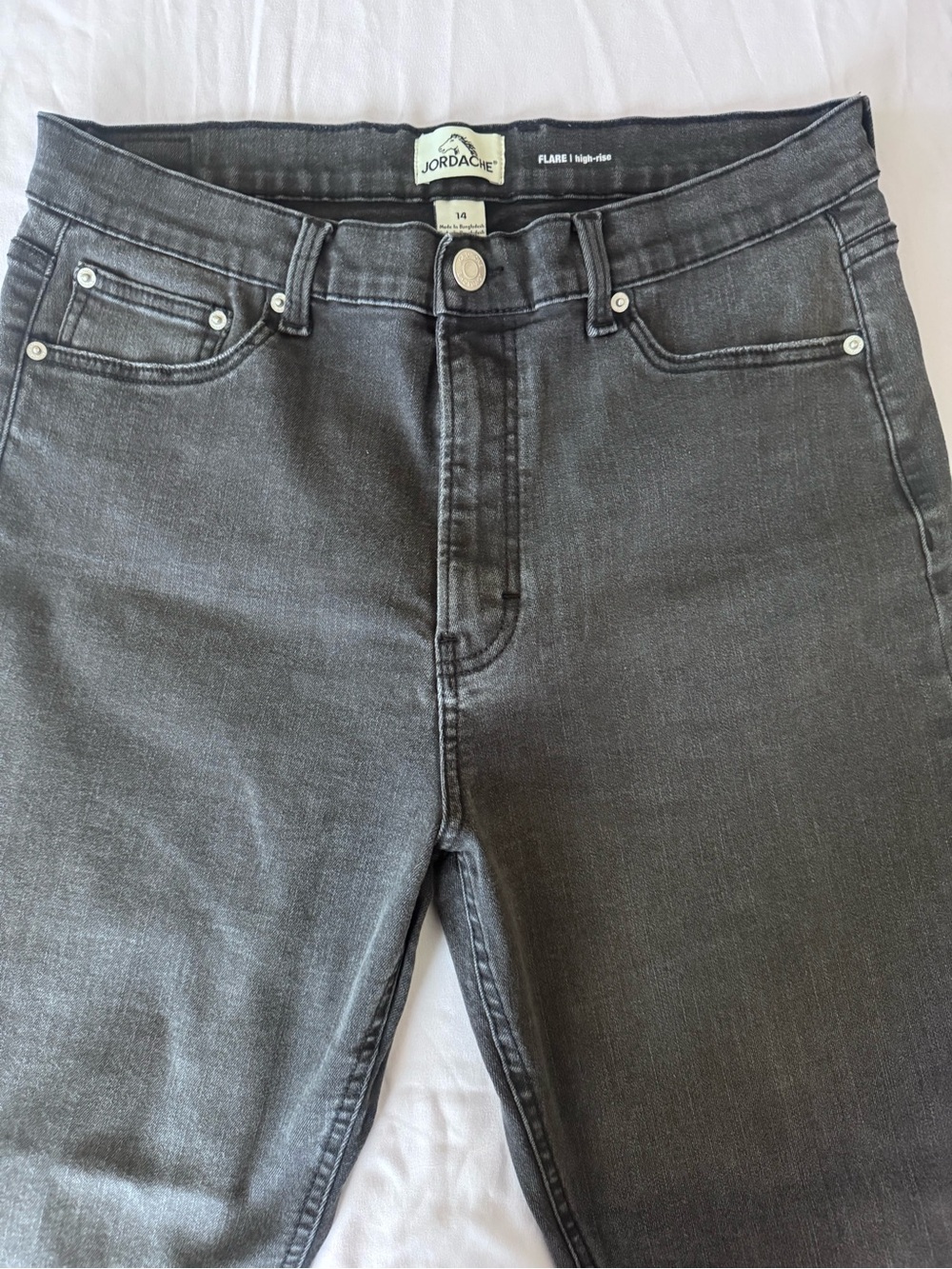 Vintage Jordache Charcoal Gray High-Rise Flare Jeans. Clean no rips no tears